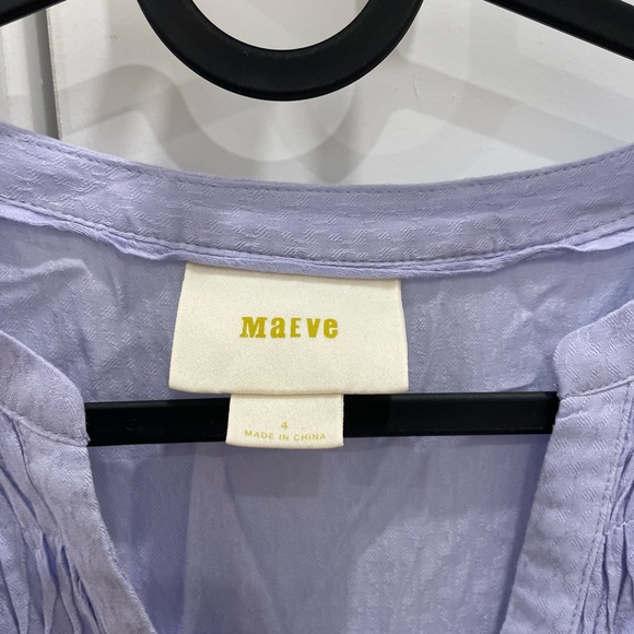 Maeve Light Purple Button-Down Blouse - Picture 2 of 4